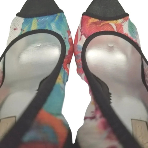 Report Signature 6.5 'Toluca' Y2K Colorful Paint Splatter Mesh Peep-Toe Pump - Picture 13 of 15